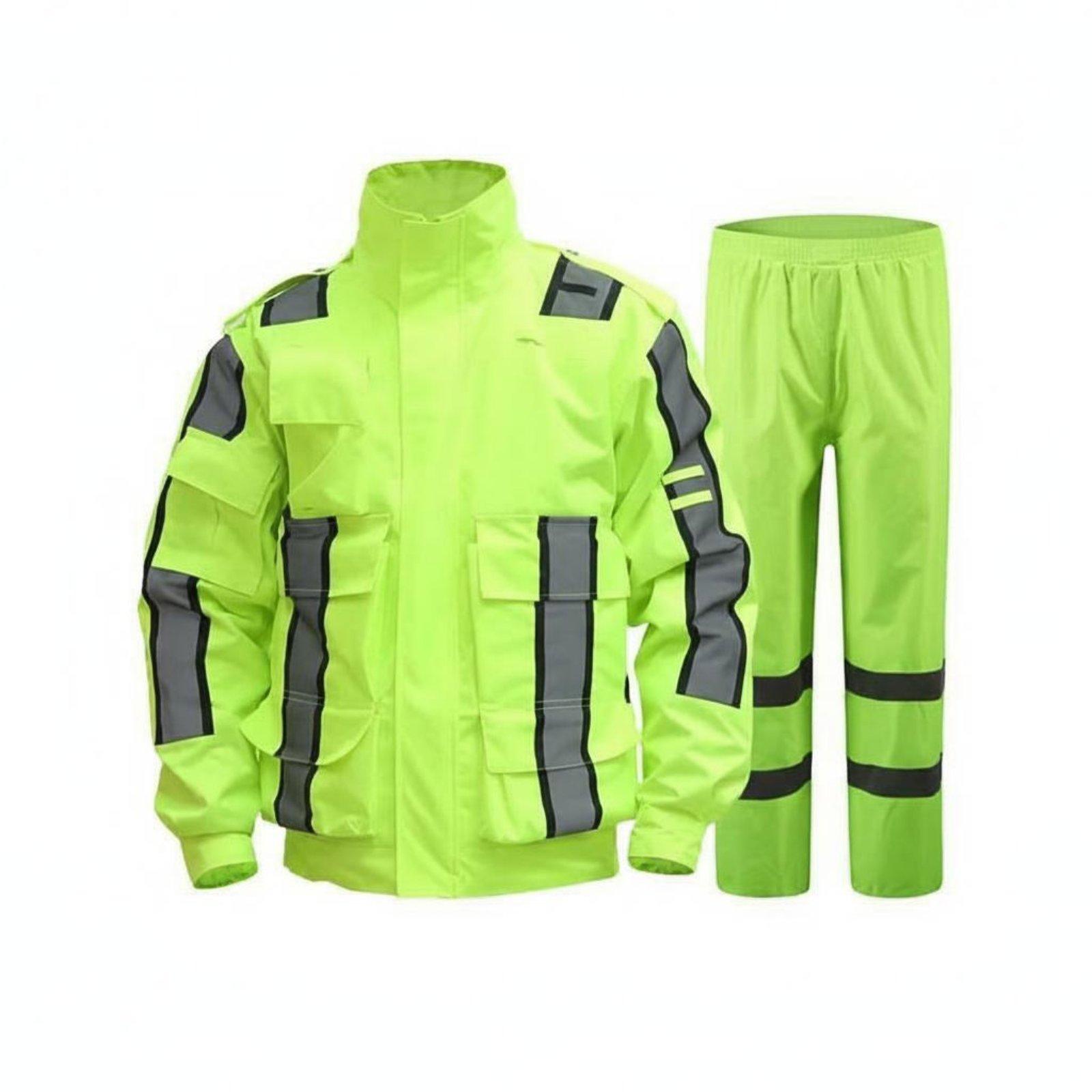 Motorcycle Gear For Men - Hochsichtbarer Reflektierender Regenanzug Wasserdichte Motorrad-Regenjacke und