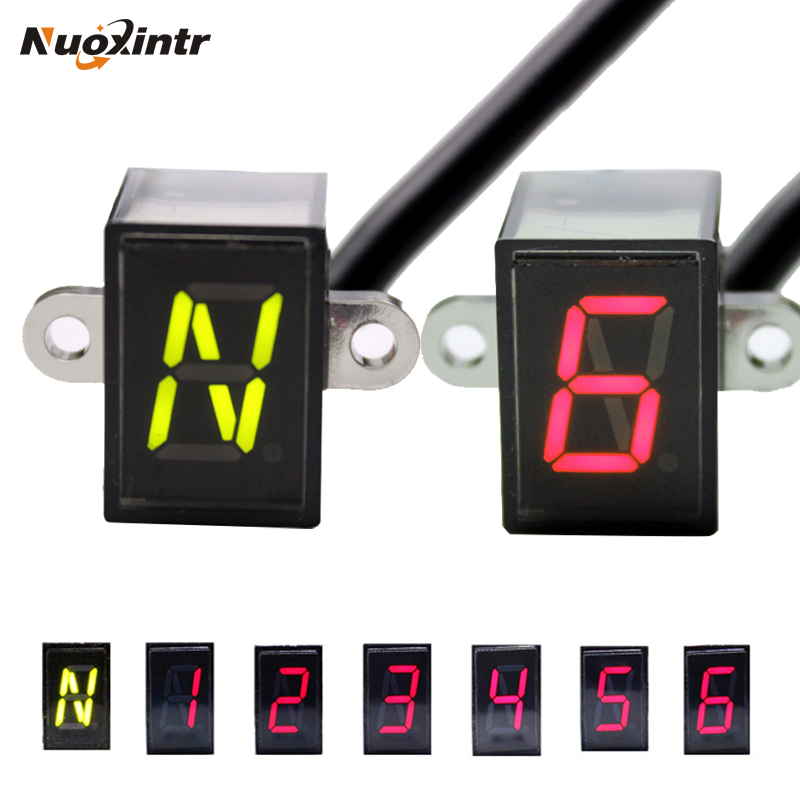 Motorcycle Gear Selector - Nuoxintr 6-Gang-Schwarz Universal Motorrad für Digitalanzeige