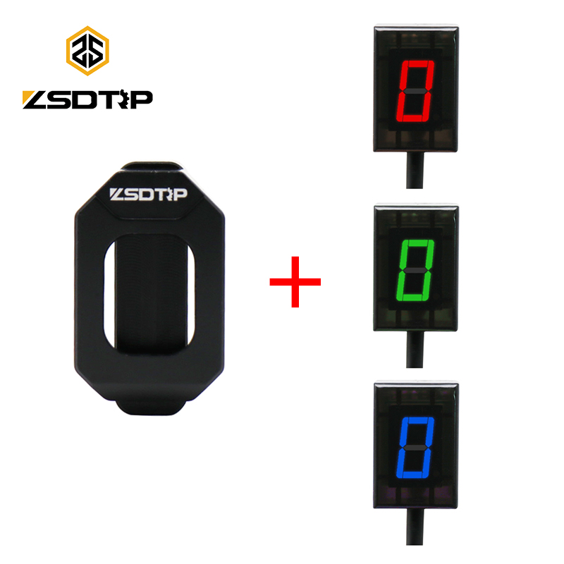 Motorcycle Gear Selector - ZSDTRP 6-Gang-Universal-Motorrad-Digital-Ganganzeige, LED-Anzeige, Schalthebel, Magnet, Ganganzeige,