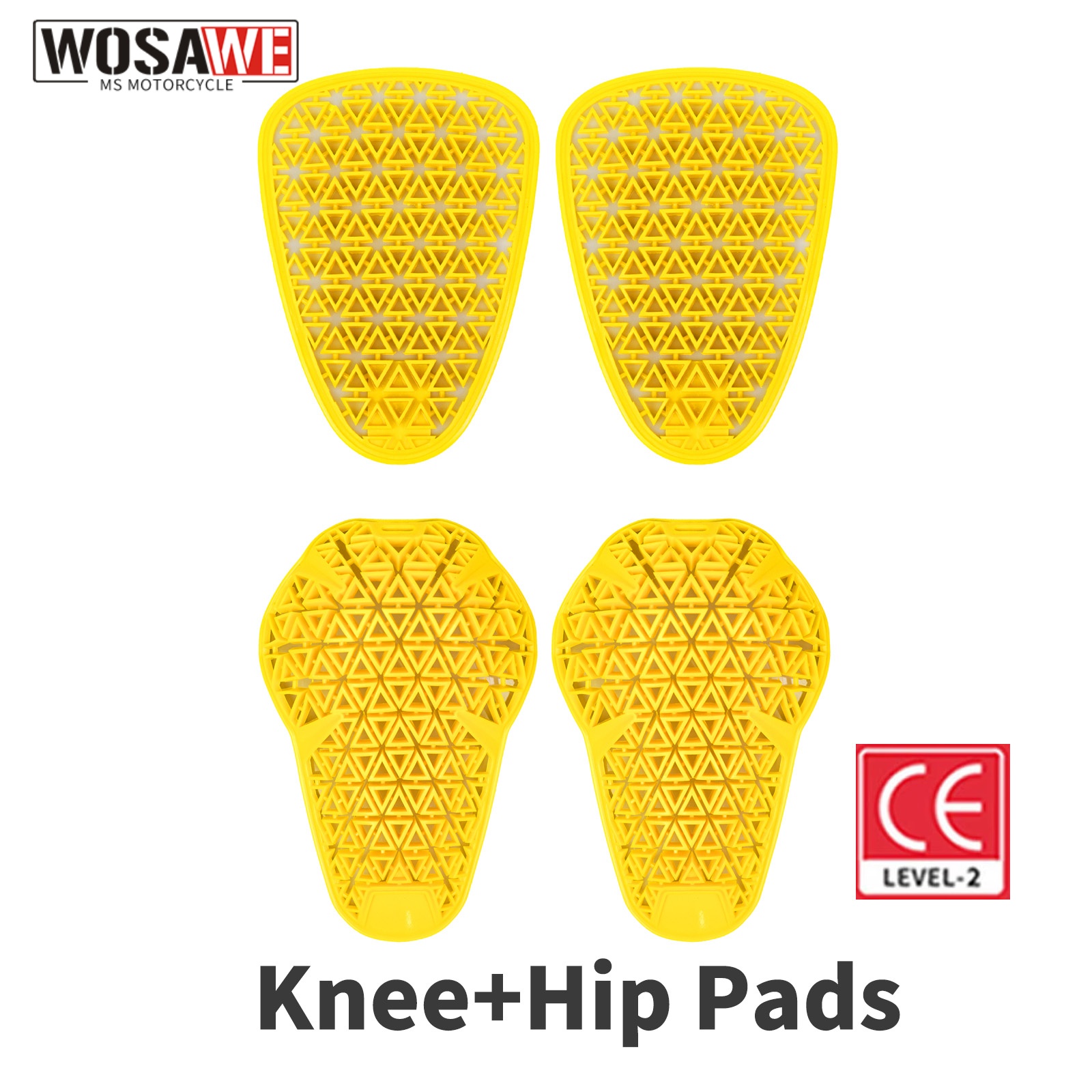 Motorcycle Gear For Men - WOSAWE CE-zertifizierte Moto-Knieschützer, Hoseneinsatz, Hüftschutz, Motorradhose,