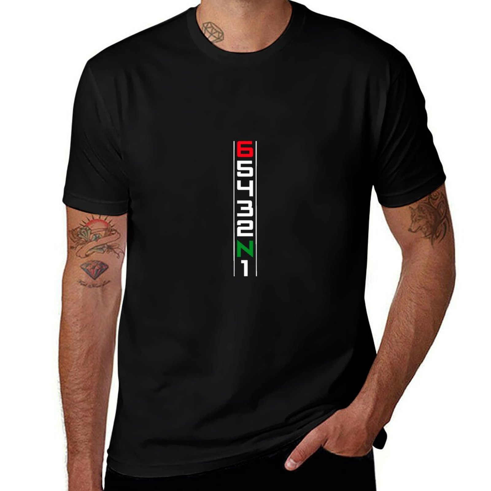 Motorcycle Gear Up Down - Motorrad-Schalthebel Sechs-Gang Ein-Runter Fünf-Hoch T-Shirt Hochelastisches
