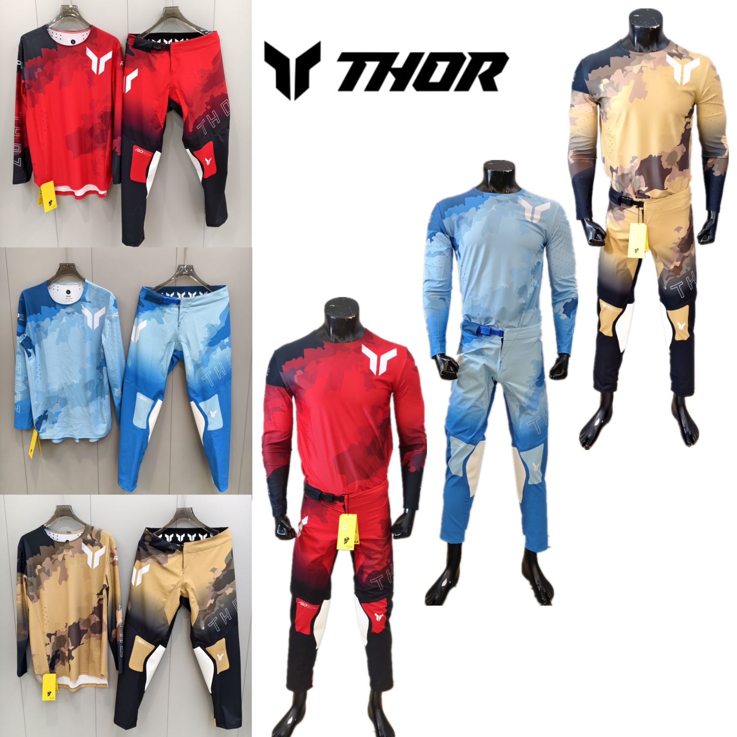 Motorcycle Gear For Men - THOR Motocross-Ausrüstungsset MX Offroad-Motorradanzug Dirt-Bike-Jersey-Set Moto-Jersey