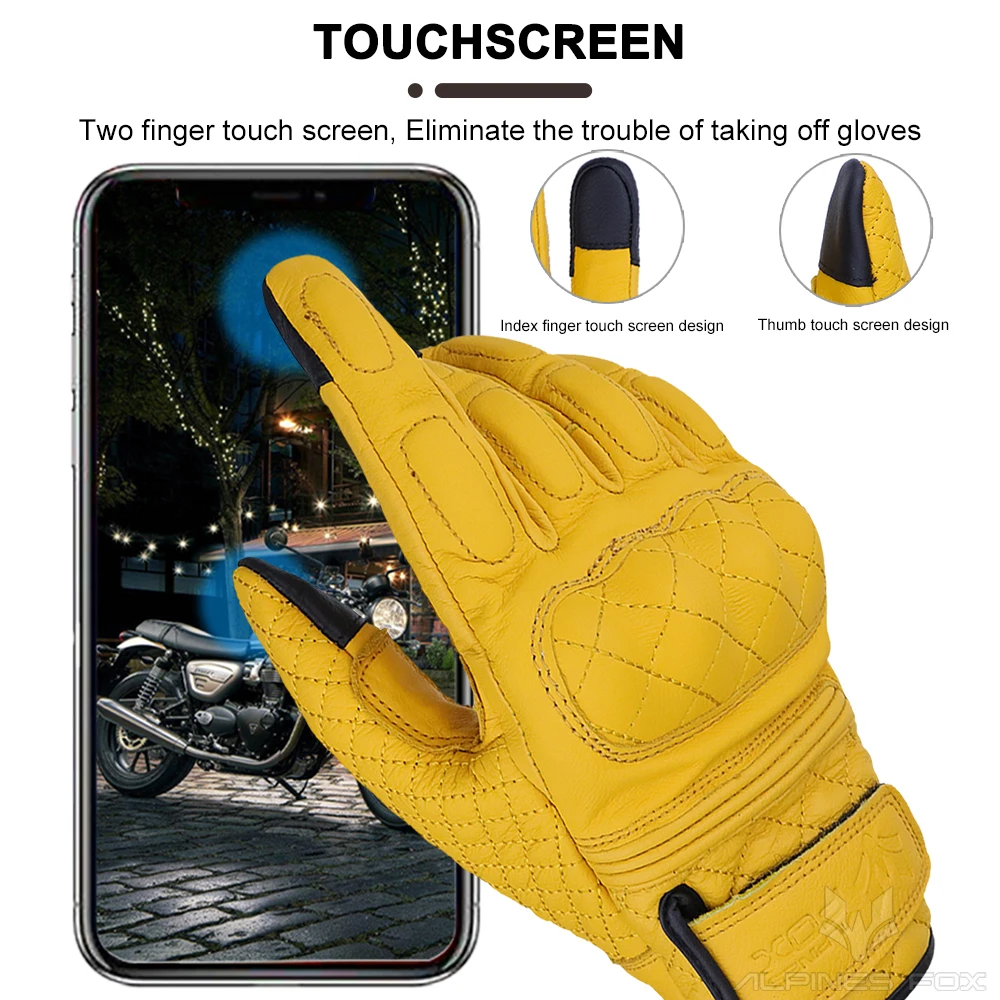 Retro Motorradhandschuhe Echtl – Motorcycle Gear Alpine Bewertung und Preis