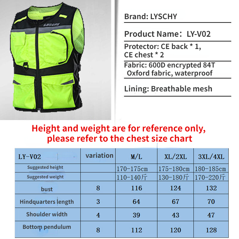 LYSCHY Motorrad-Reflektorweste – Motorcycle Gear Vest Bewertung und Preis
